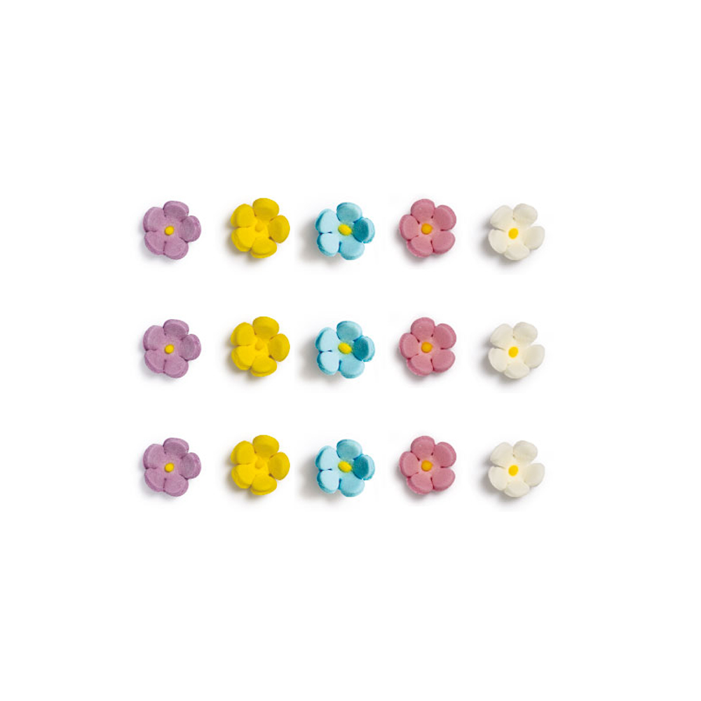 Décoration en Sucre - Mini Fleurs - Lot de 30