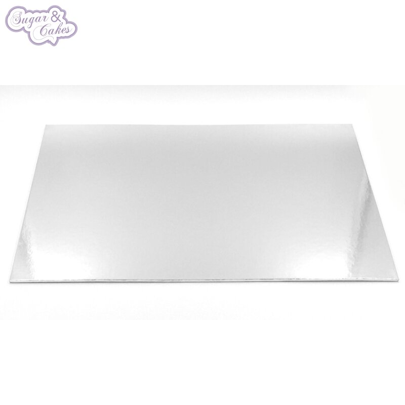 Semelle à gâteaux Rectangle - Argent Brillant