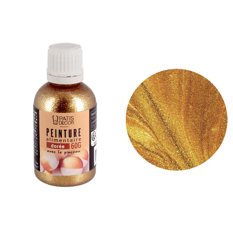 Peinture alimentaire dorée 63 g