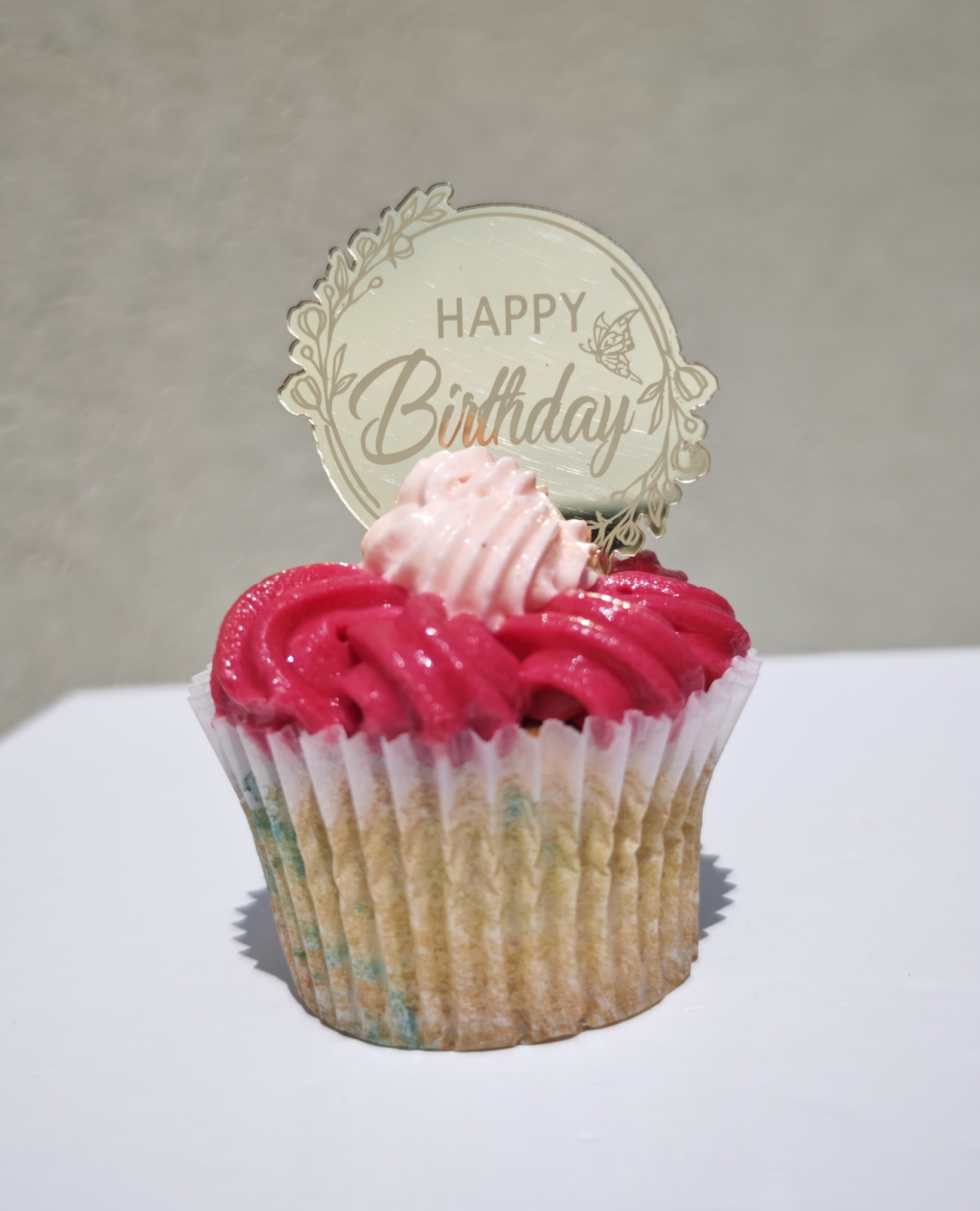 Topper en Acrylique - Happy Birthday - Or - Lot de 5