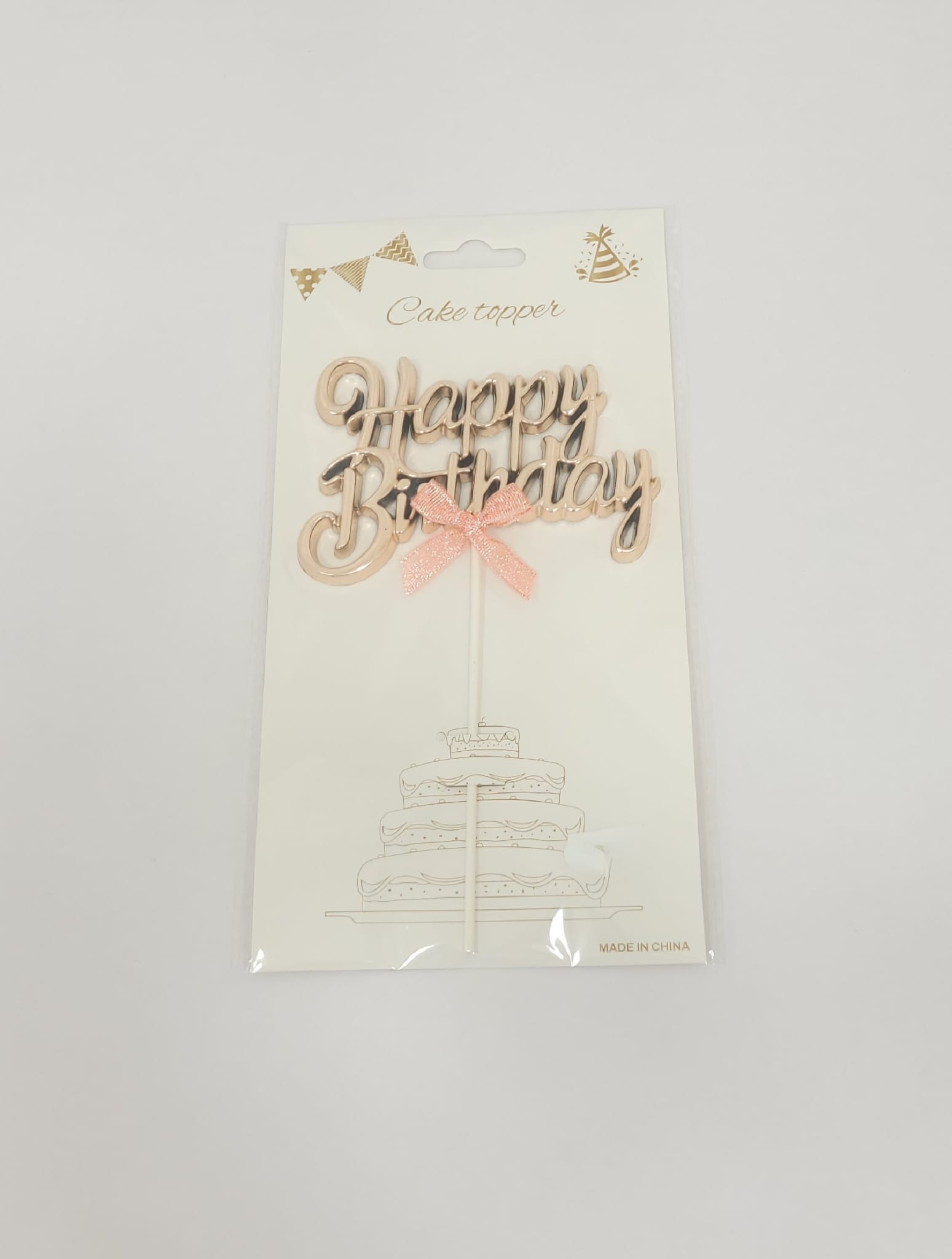 Topper - Happy Birthday - Or rosé