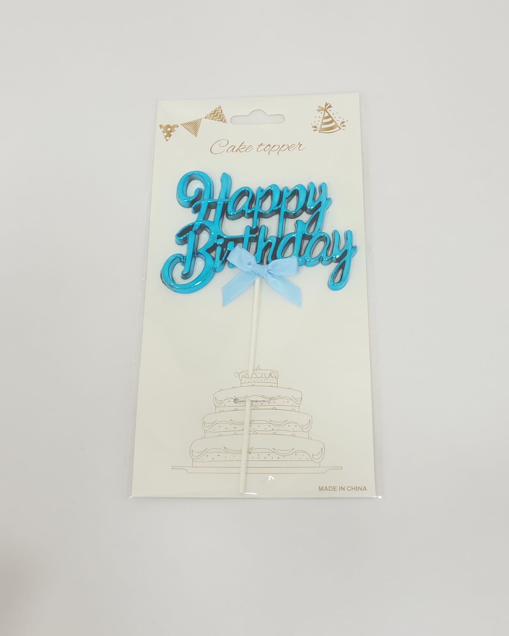 Topper - Happy Birthday - Bleu