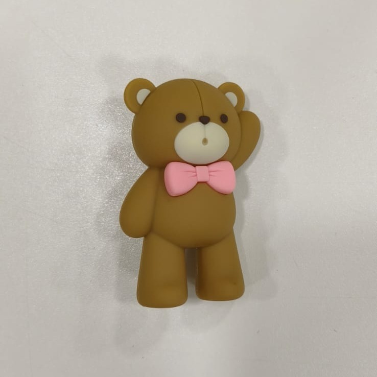 Figurine - Ourson debout - Rose