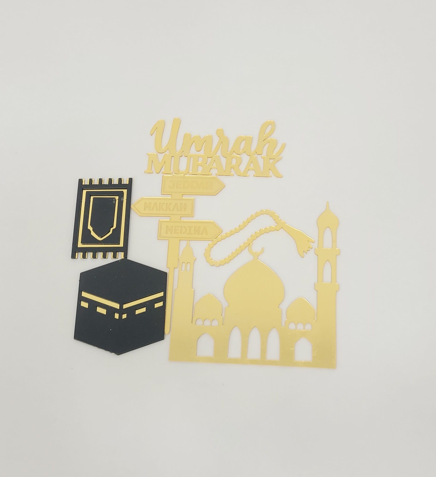Topper en acrylique - Umrah Mubarak - Kit