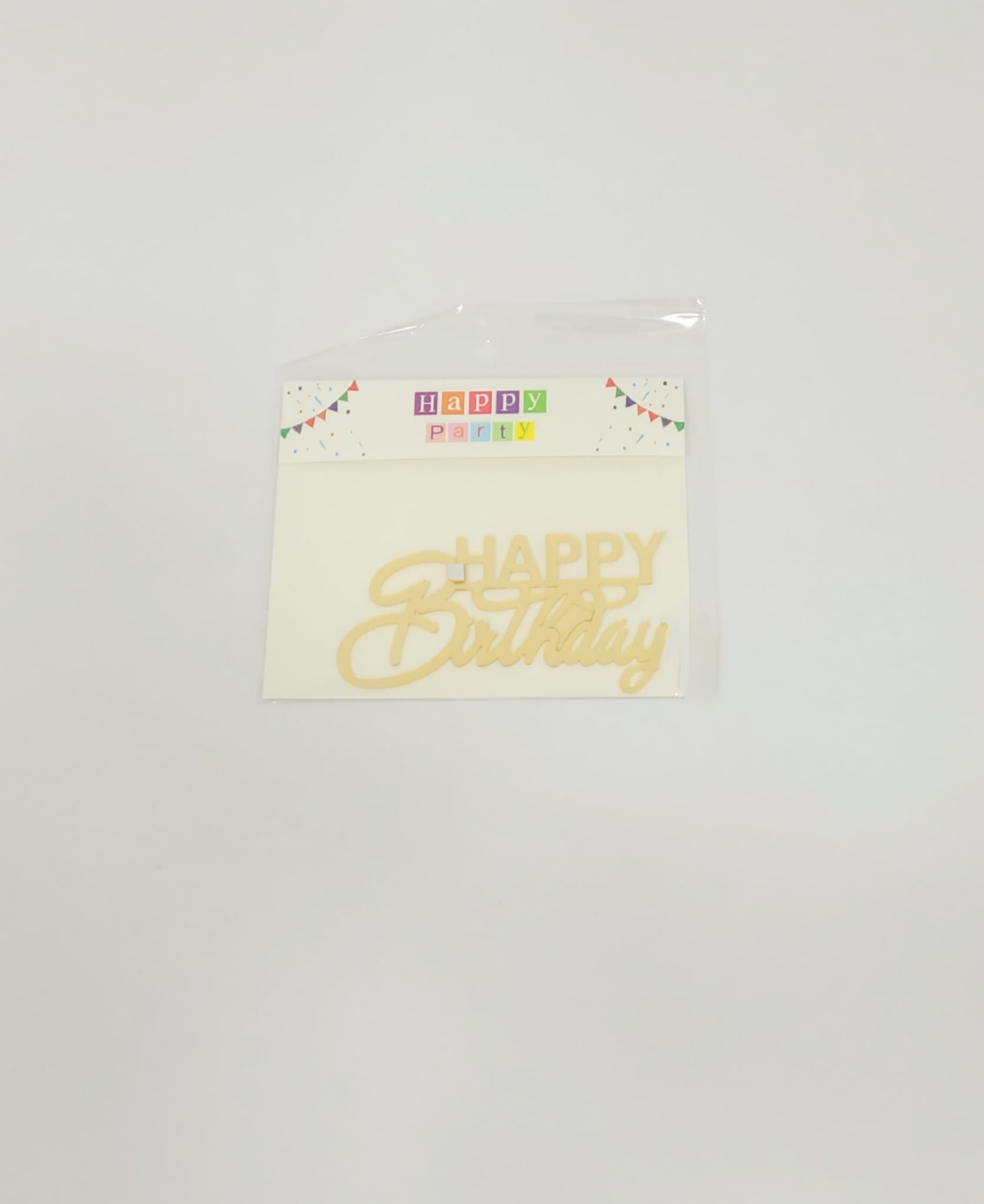 Face Topper en acrylique - Happy birthday Bold