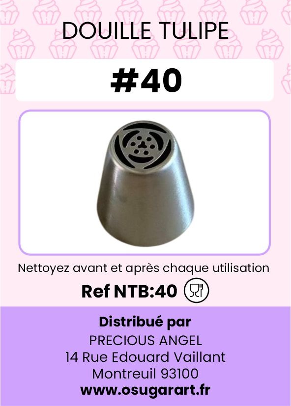 Douille pâtissière T - tulipe 40