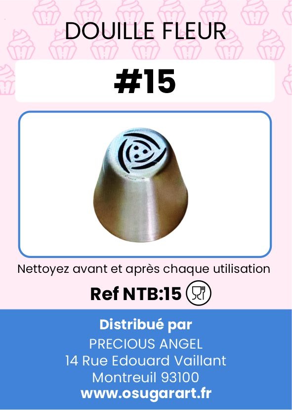 Douille pâtissière T - fleur 15