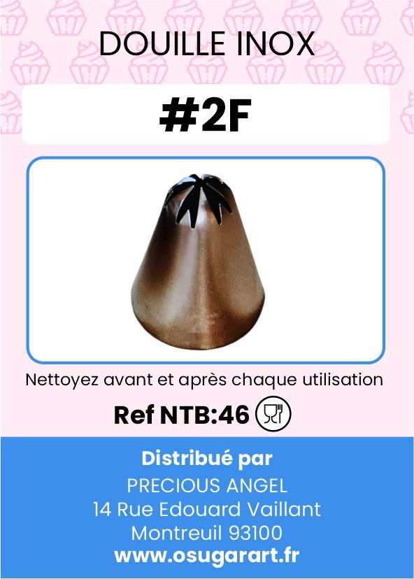 Douille pâtissière T - etoile 2F