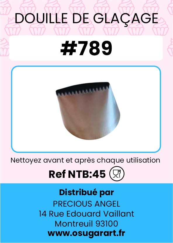 Douille pâtissière T - glacage 789