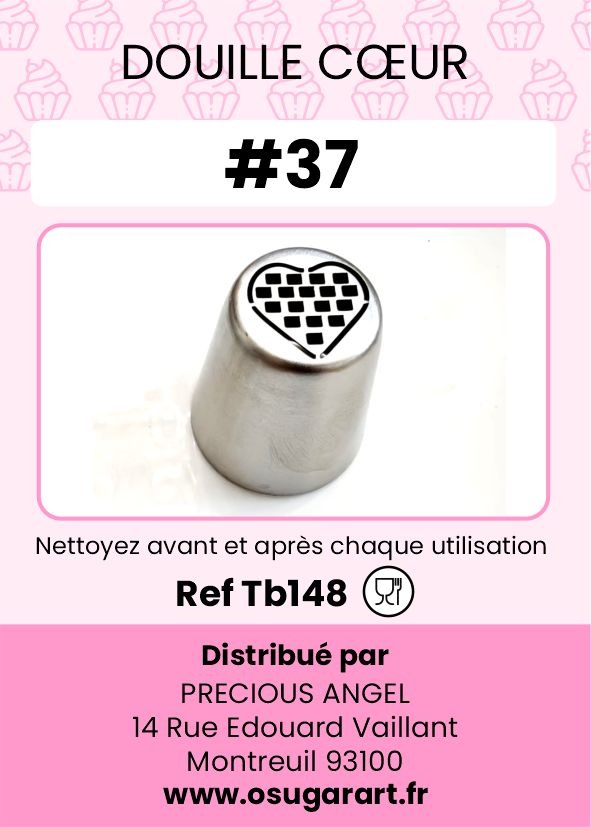 Douille pâtissière T - coeur 37