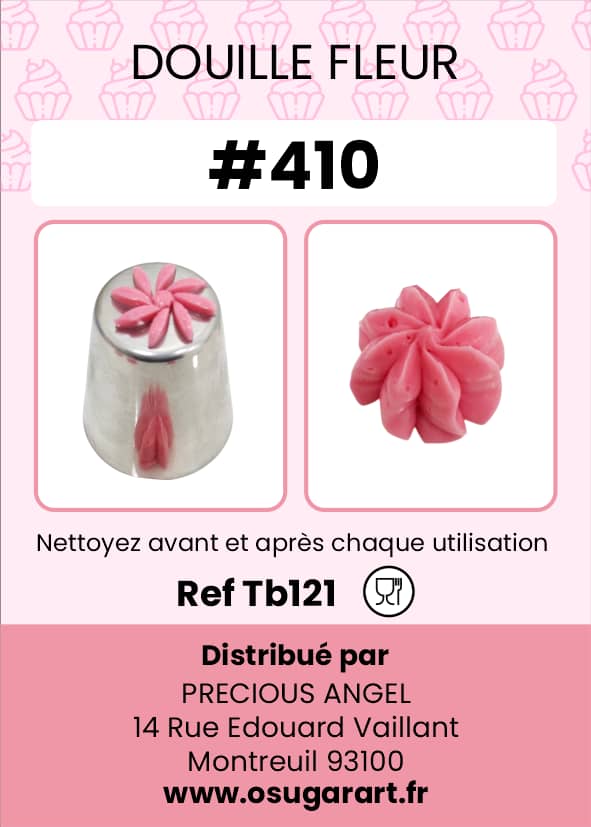 Douille pâtissière T - fleur 410