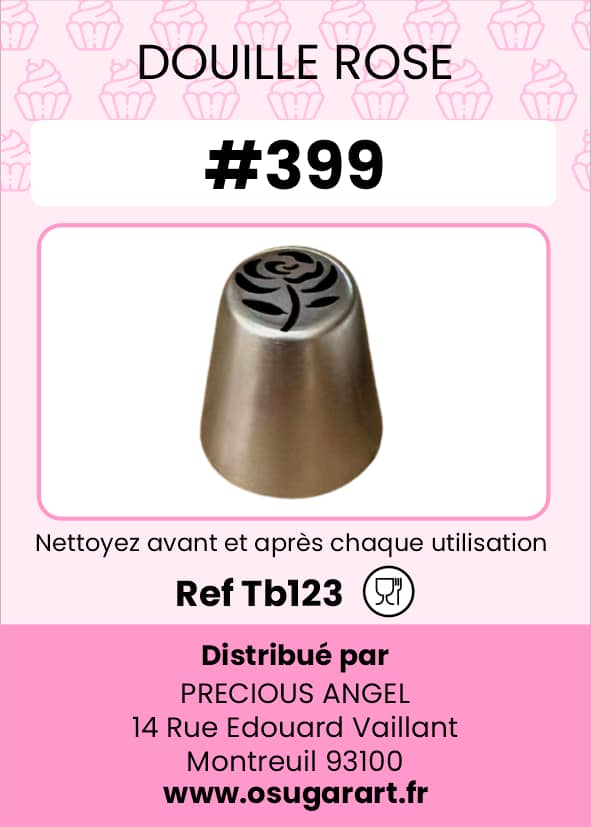 Douille pâtissière T - rose 399