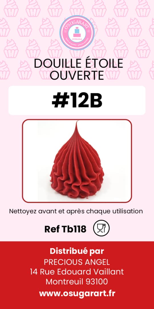 Douille pâtissière T - etoile 12B