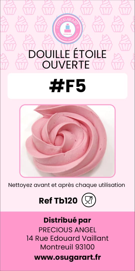 Douille pâtissière T - etoile F5