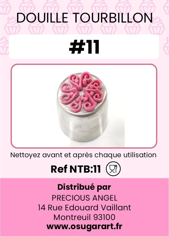 Douille pâtissière T - tourbillon 11