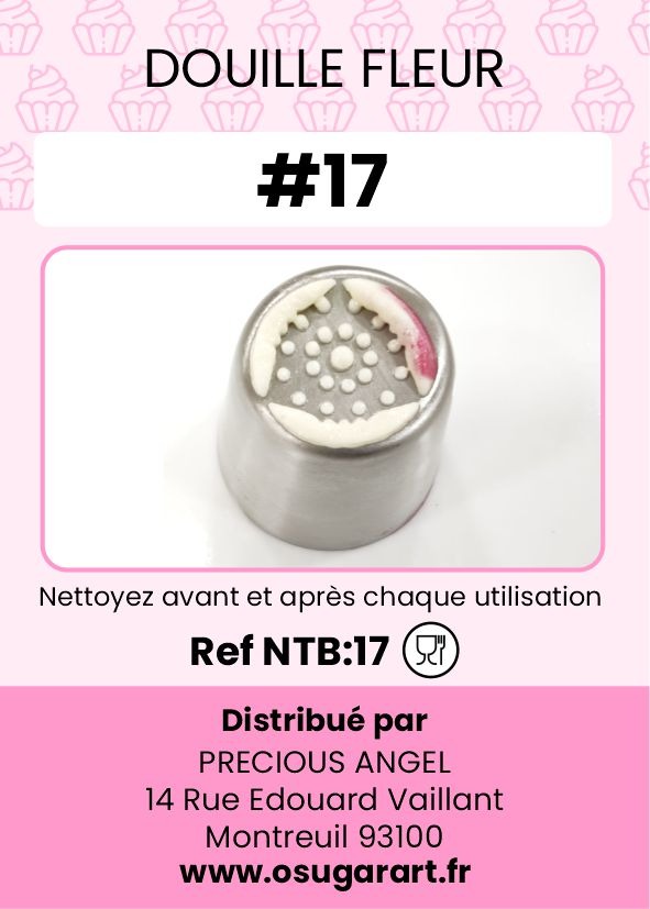 Douille pâtissière T - fleur 17
