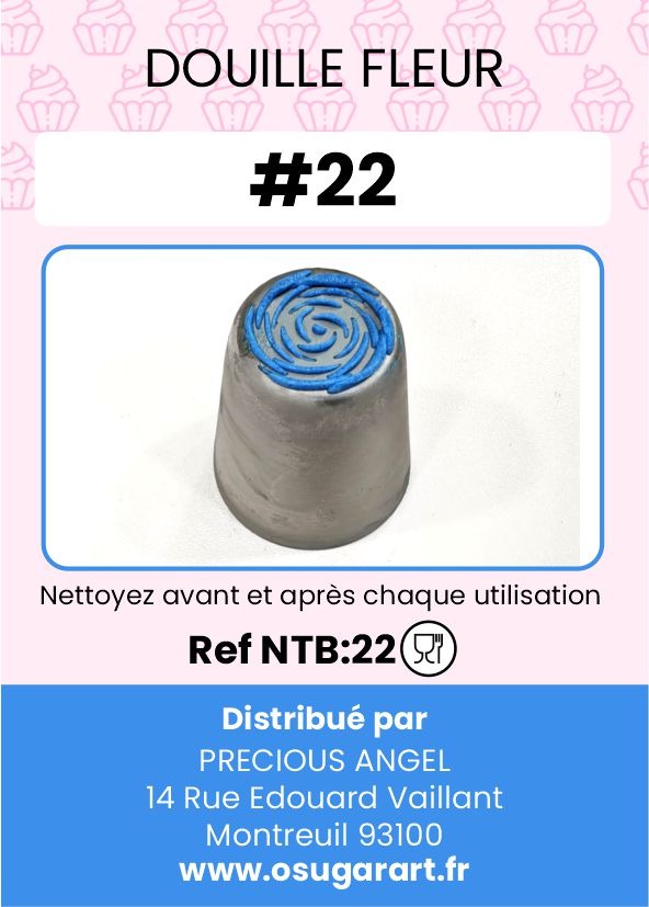Douille pâtissière T - fleur 22