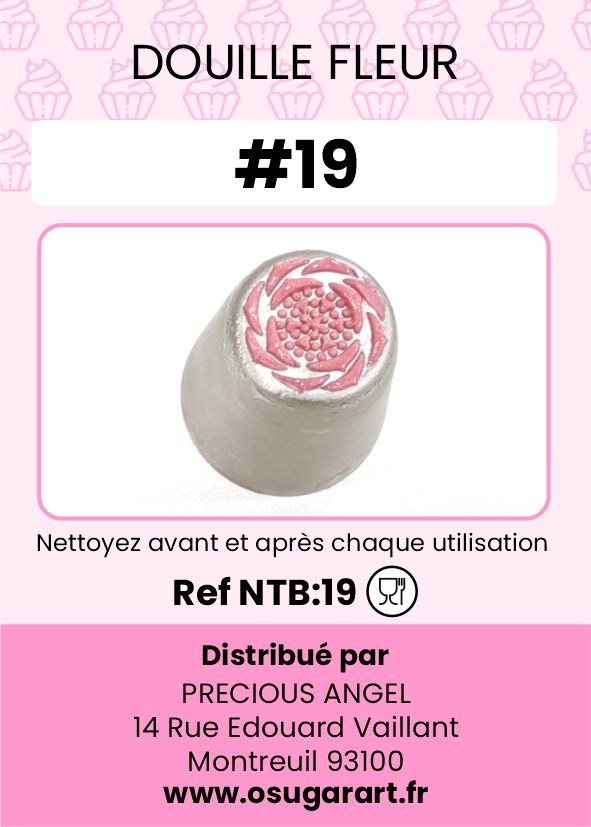 Douille pâtissière T - fleur 19