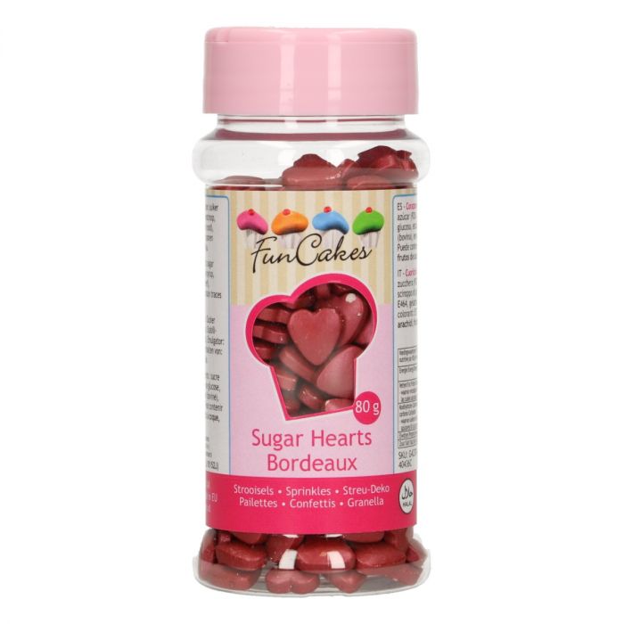 Confetti 80 g - Coeur -  Rouge Bordeaux