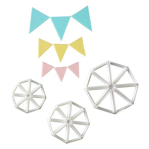 Découpoir - Triangles / Banderole - Lot de 3