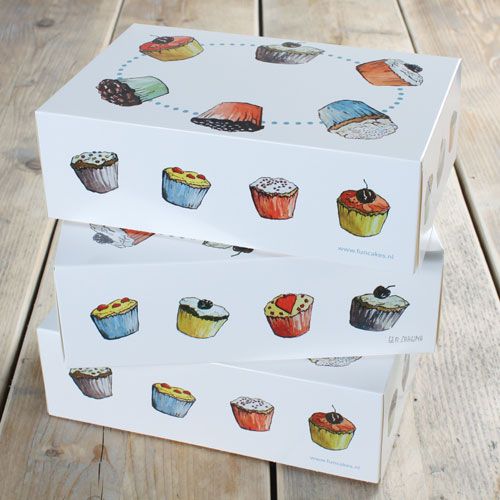 Boite pour 6 cupcakes/15 mini-cupcakes - Pure - Lot de 3 - O'SugarArt