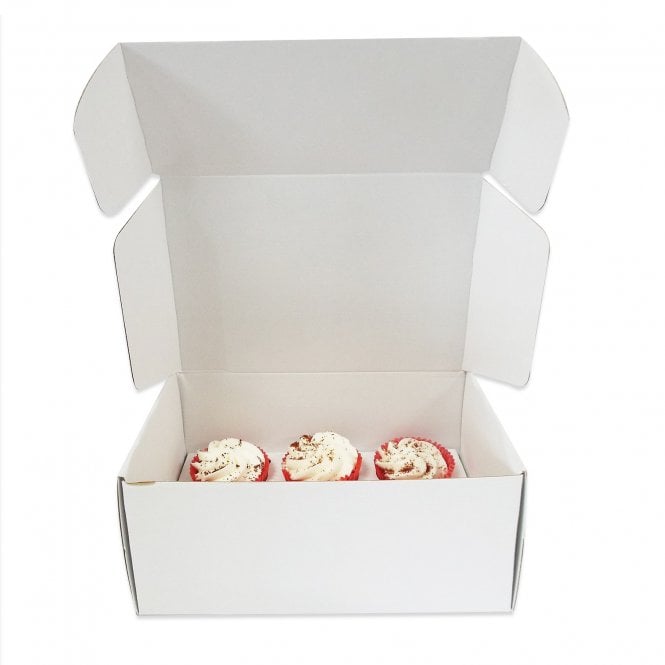 Boîte pour 6 cupcakes Solide – Blanc 1