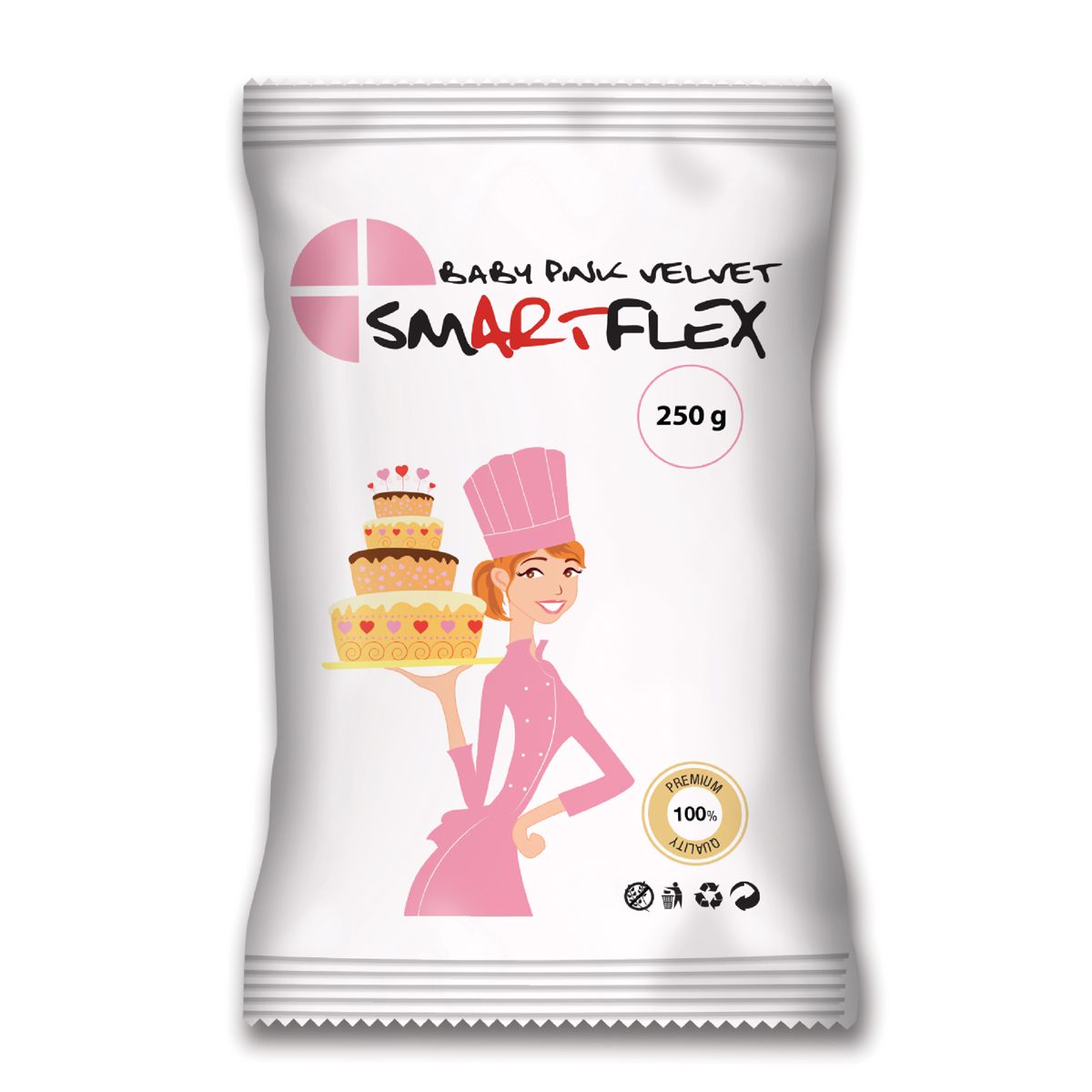 Pate à sucre SmartFlex 250 g - Rose de Bébé