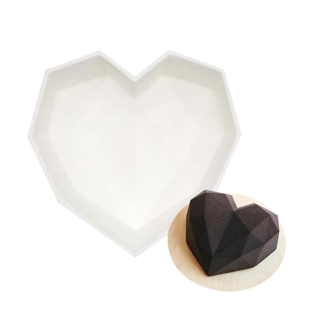 Moule en silicone coeur origami 1