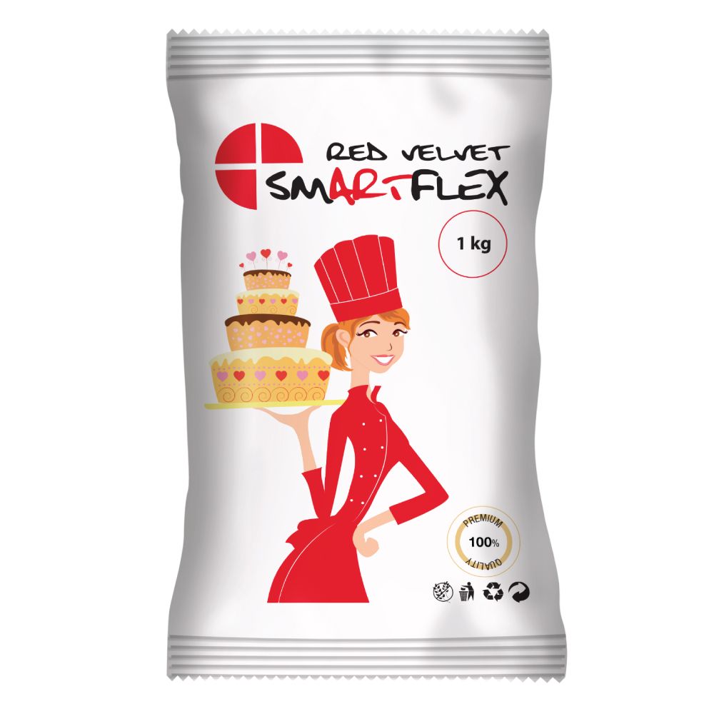 Pate à sucre SmartFlex 1 Kg - Rouge