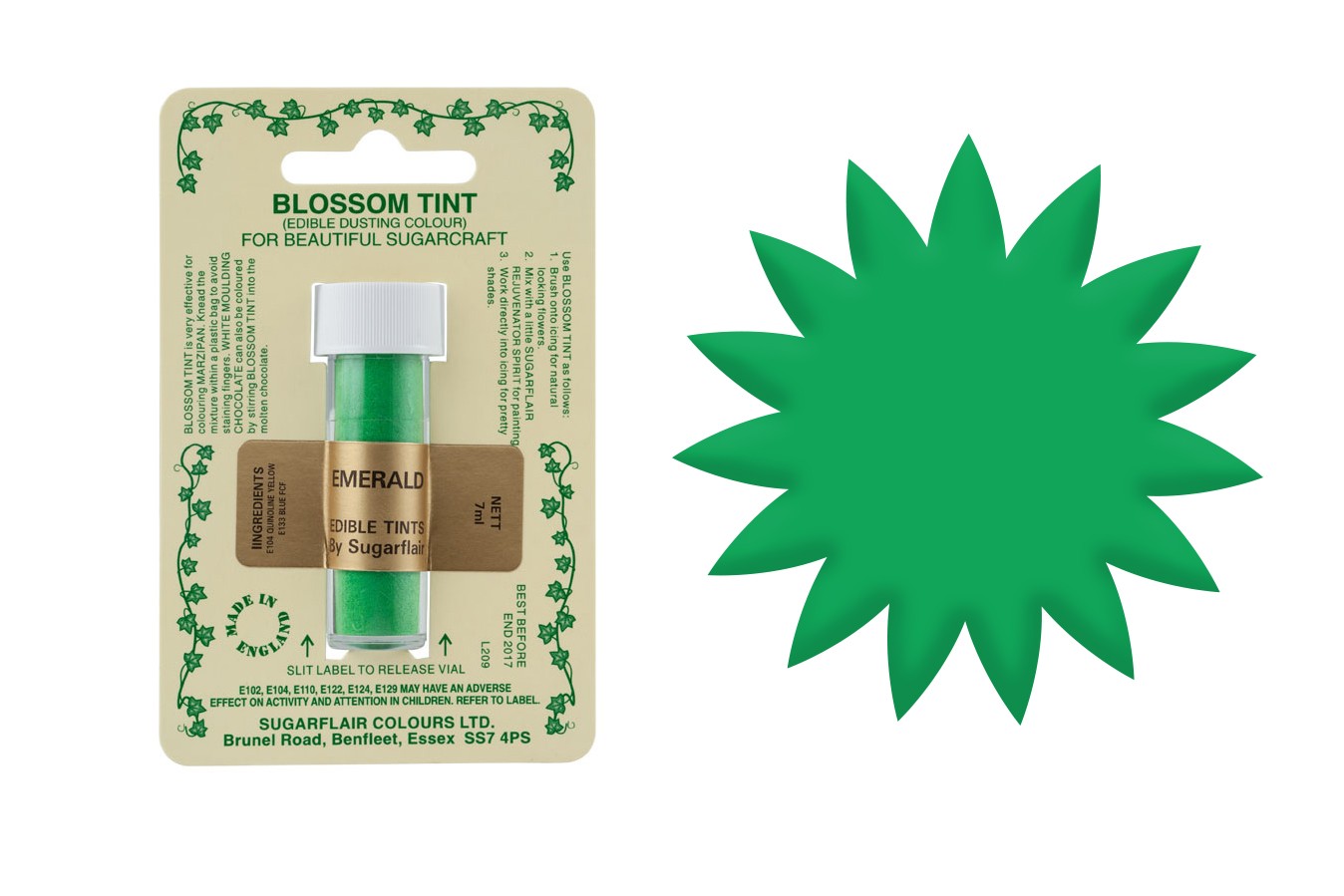 Poudre Blossom 7 ml – Vert Emeraude