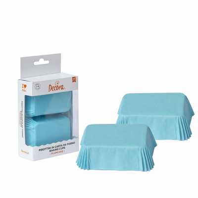 Caissettes à PlumCake - Bleu - Lot de 36