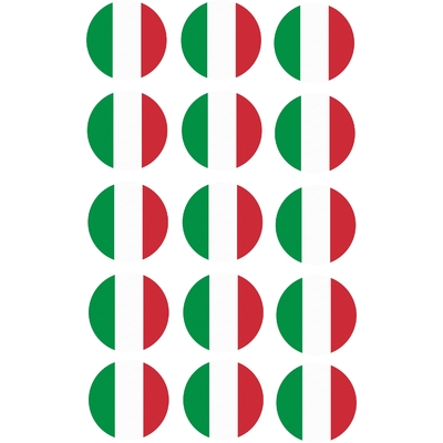 Disque en sucre cupcakes drapeau Italien x 15