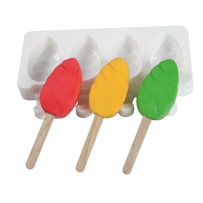 Moule Pop Sicle Feuille - 4 cavités