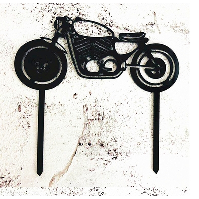 Topper en acrylique - Moto (Locomotive) Noir