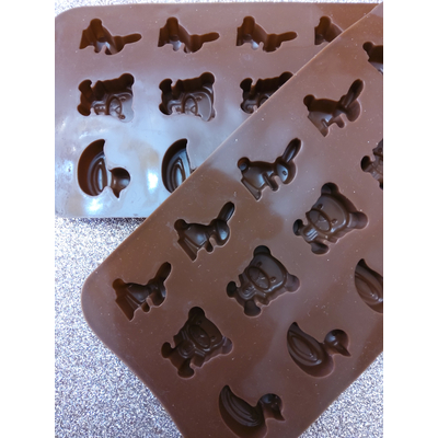 Moule pour chocolat 3D - Canard, Lapin et Nounours