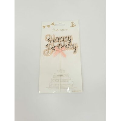 Topper - Happy Birthday - Or rosé