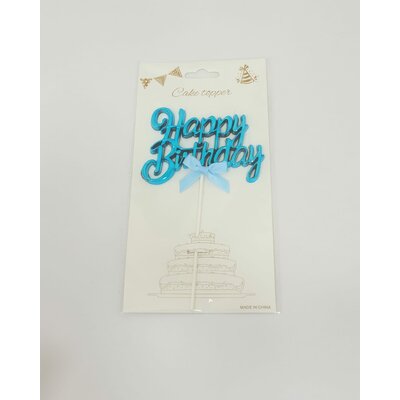 Topper - Happy Birthday - Bleu
