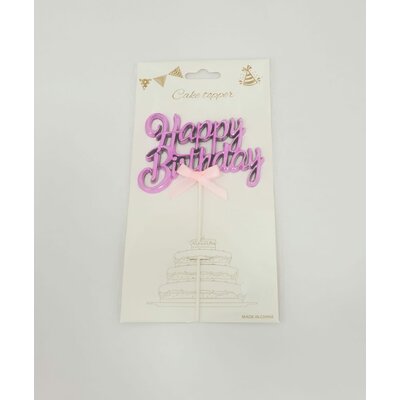Topper - Happy Birthday - Rose