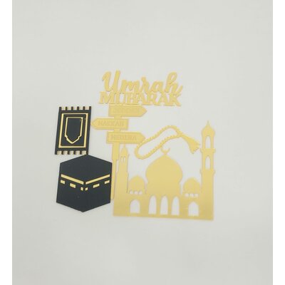 Topper en acrylique - Umrah Mubarak - Kit