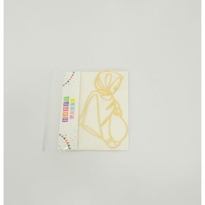 Topper en Acrylique - Femme enceinte voilée - Or