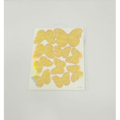 Toppers alimentaire - Papillons Or - Lot de 10