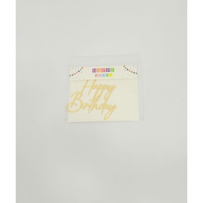 Face Topper en acrylique - Happy birthday Script