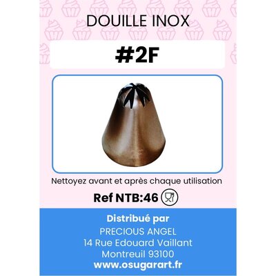 Douille pâtissière T - etoile 2F