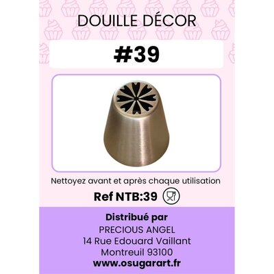 Douille pâtissière T - fleur 39