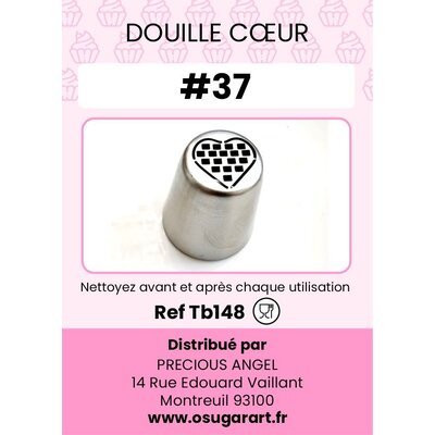 Douille pâtissière T - coeur 37