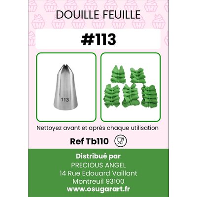Douille pâtissière T - feuille 113