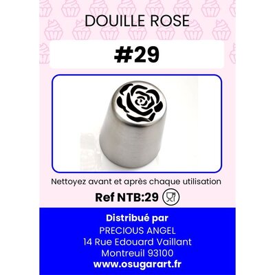 Douille pâtissière T - rose 29