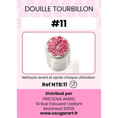 Douille pâtissière T - tourbillon 11