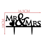 Acrylique Topper Mr and Mrs – Noir