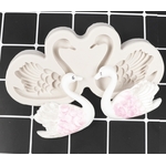 Moule en silicone - Couple de Cygnes